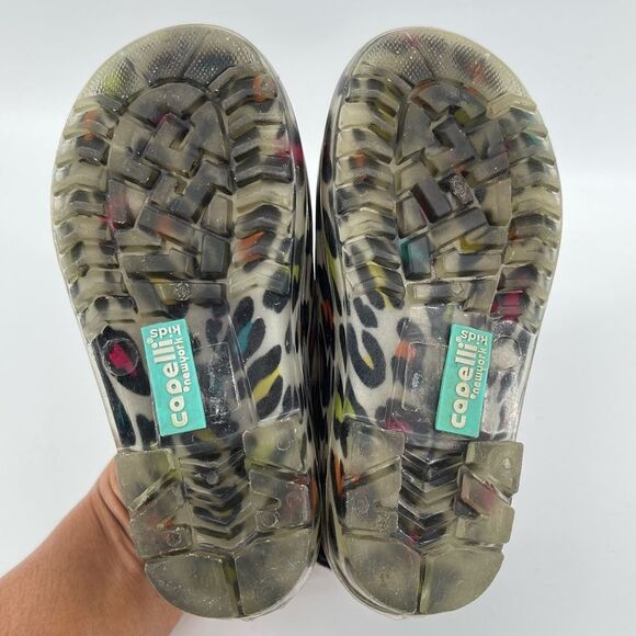 Capelli New York Kids Girl’s Multicolor Leopard Print Rubber Ankle Rain Boots 9 - Picture 8 of 15